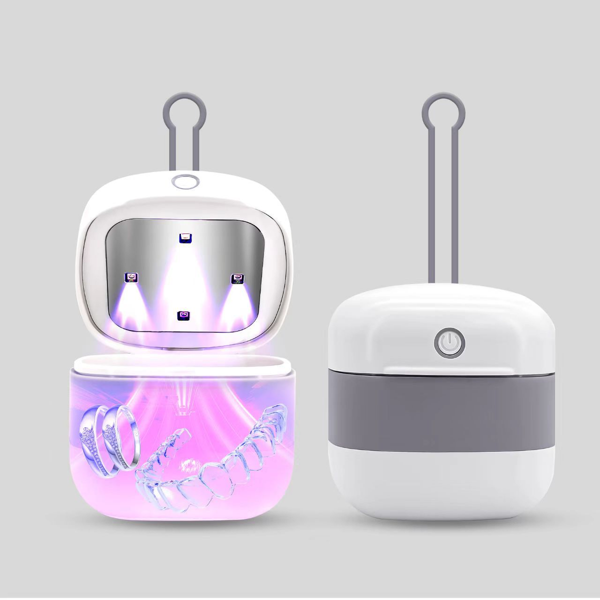 New pacifier sterilizer portable pacifier Bluetooth earphones UV disinfection storage box