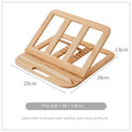 Walnut Solid Wood Desktop Laptop Stand, Home Tablet Riser with Cooling Ventilation, Foldable Portable Mini Holder
