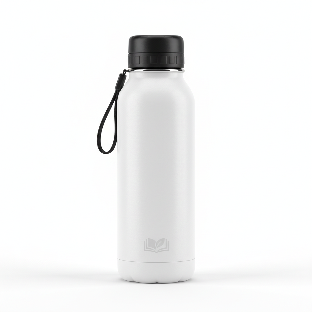 Insulated reusable water bottle for students