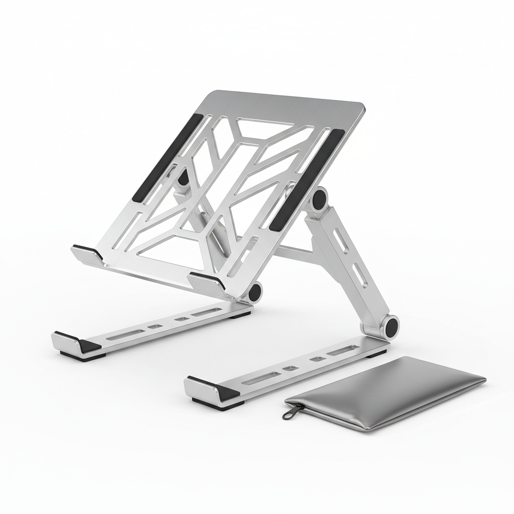 Ergonomic adjustable laptop stand for students